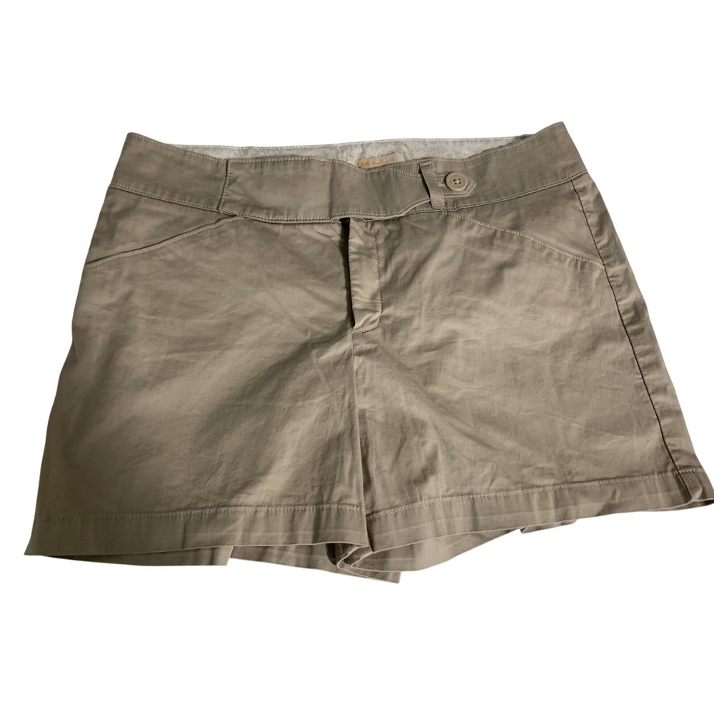 Lee One True Fit Shorts 16 Med Khaki‎ Tan Cotton Chino Mid Rise Normcore Basic